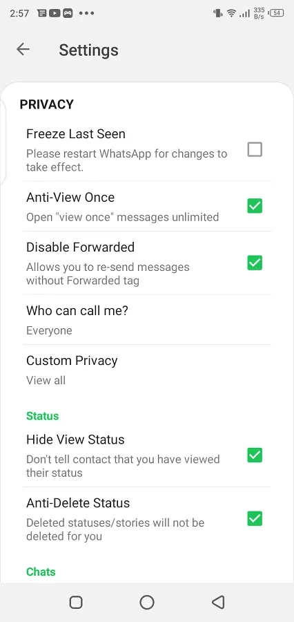 WhatsApp Delta — skärmbild 2